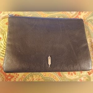 Thacker New York black cosmetic makeup bag